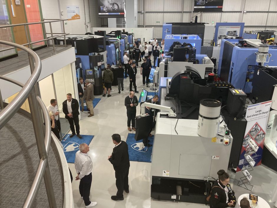 A wide view of visitors at the Mills CNC Open House 2024