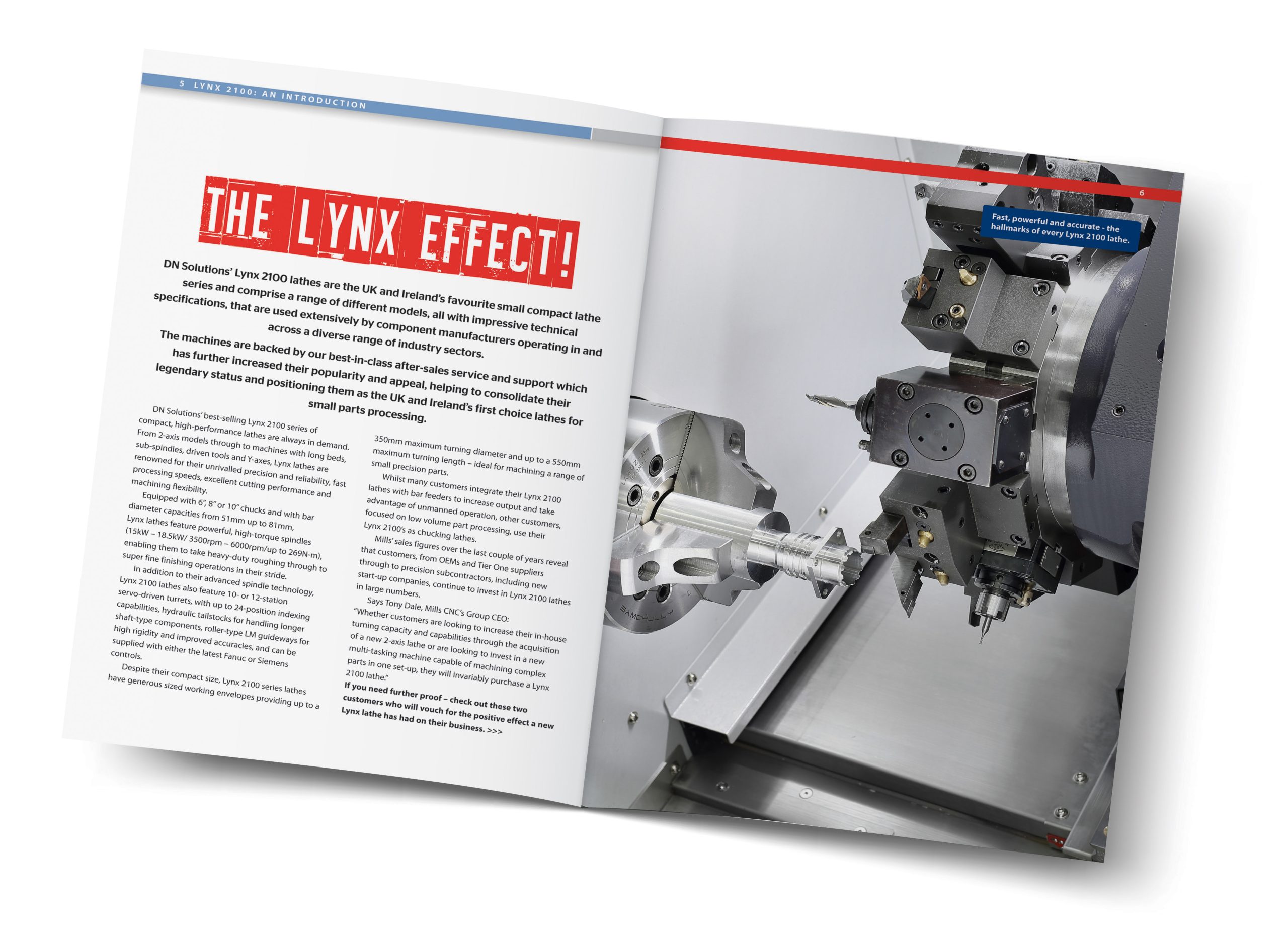 Inside spread of 2025 Summer Edition of Insight Magazine from Mills CNC