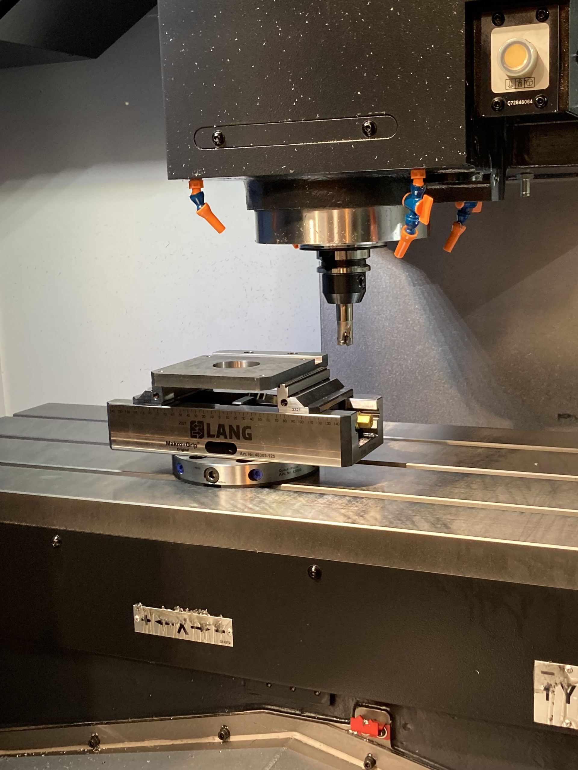 Interior of a DN Solutions’ Fourth Generation DNM 4500 vertical machining centre at Dromafield Engineering