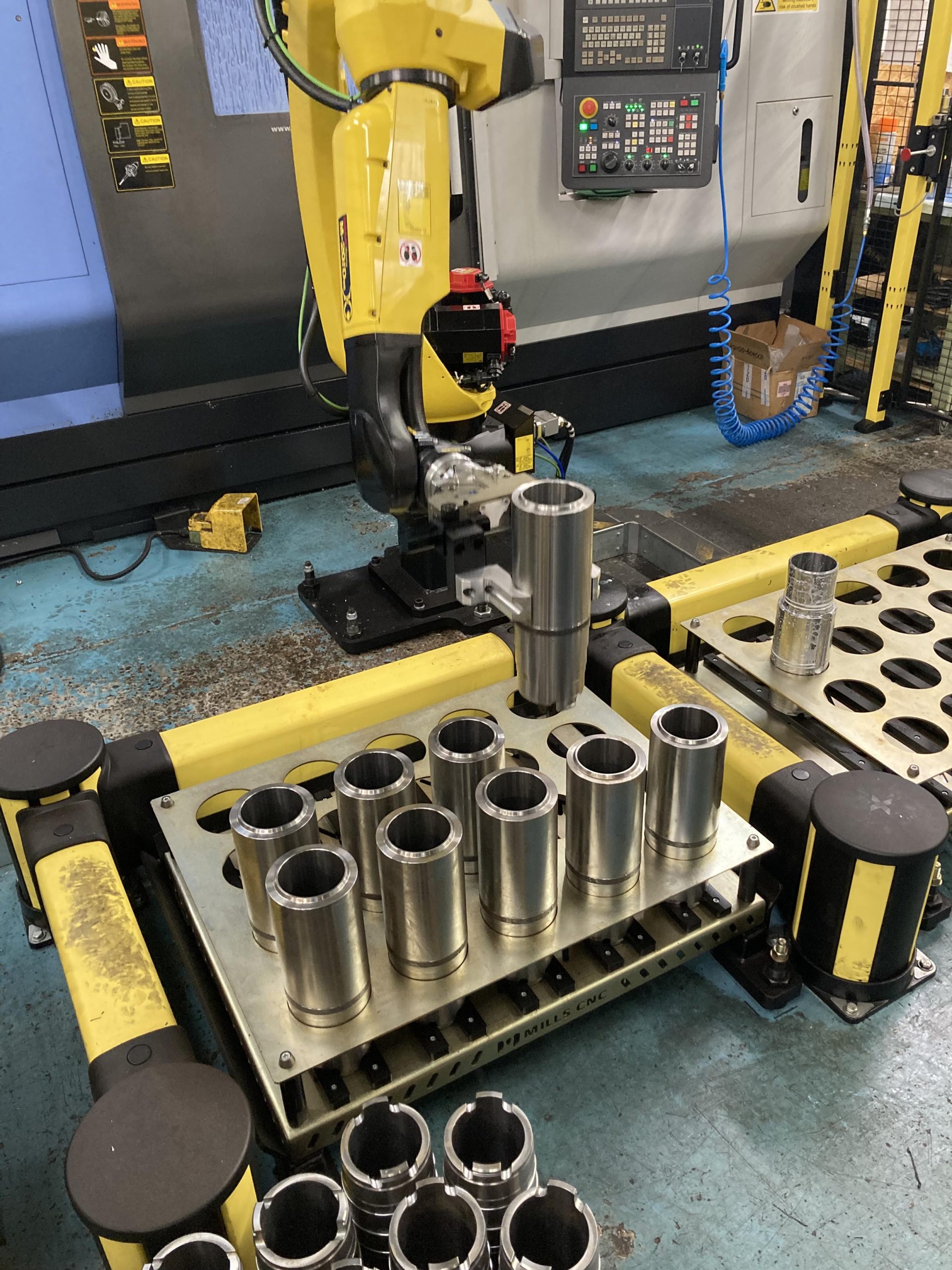 Automated Manufacturing Cell for Puma TT2500SY Twin Turret Horizontal Lathe